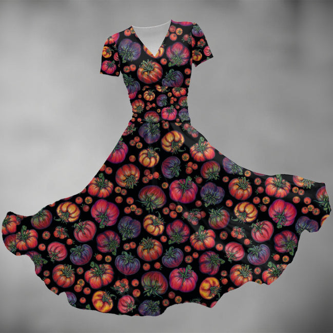 "Heirloom Tomato Love" Short Sleeve Dress
