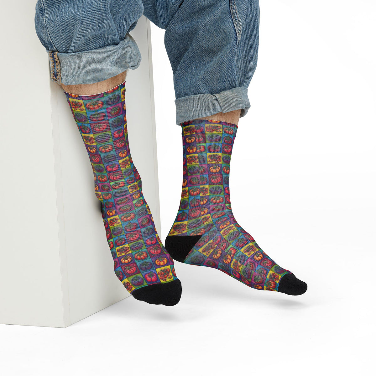 Tomato Squared Art Crew Socks