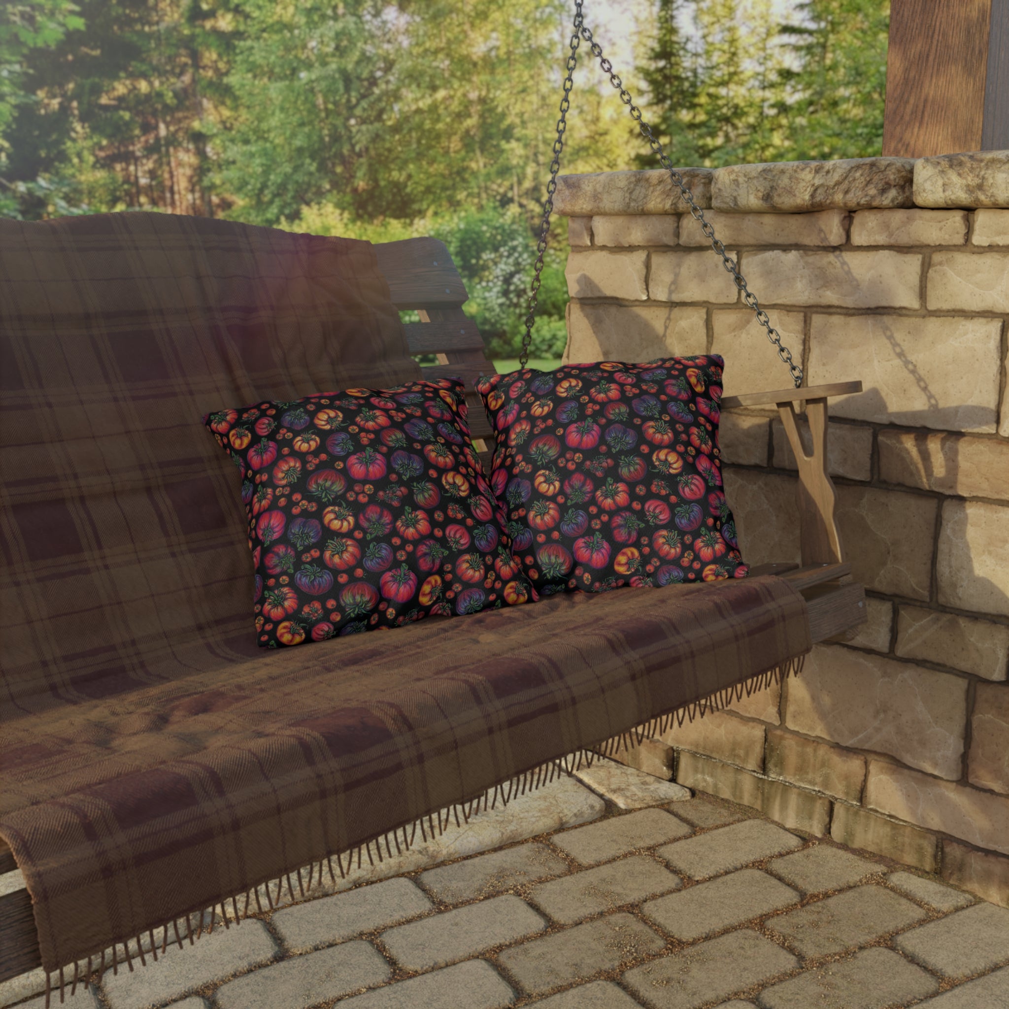 Heirloom Tomato outdoor Pillow