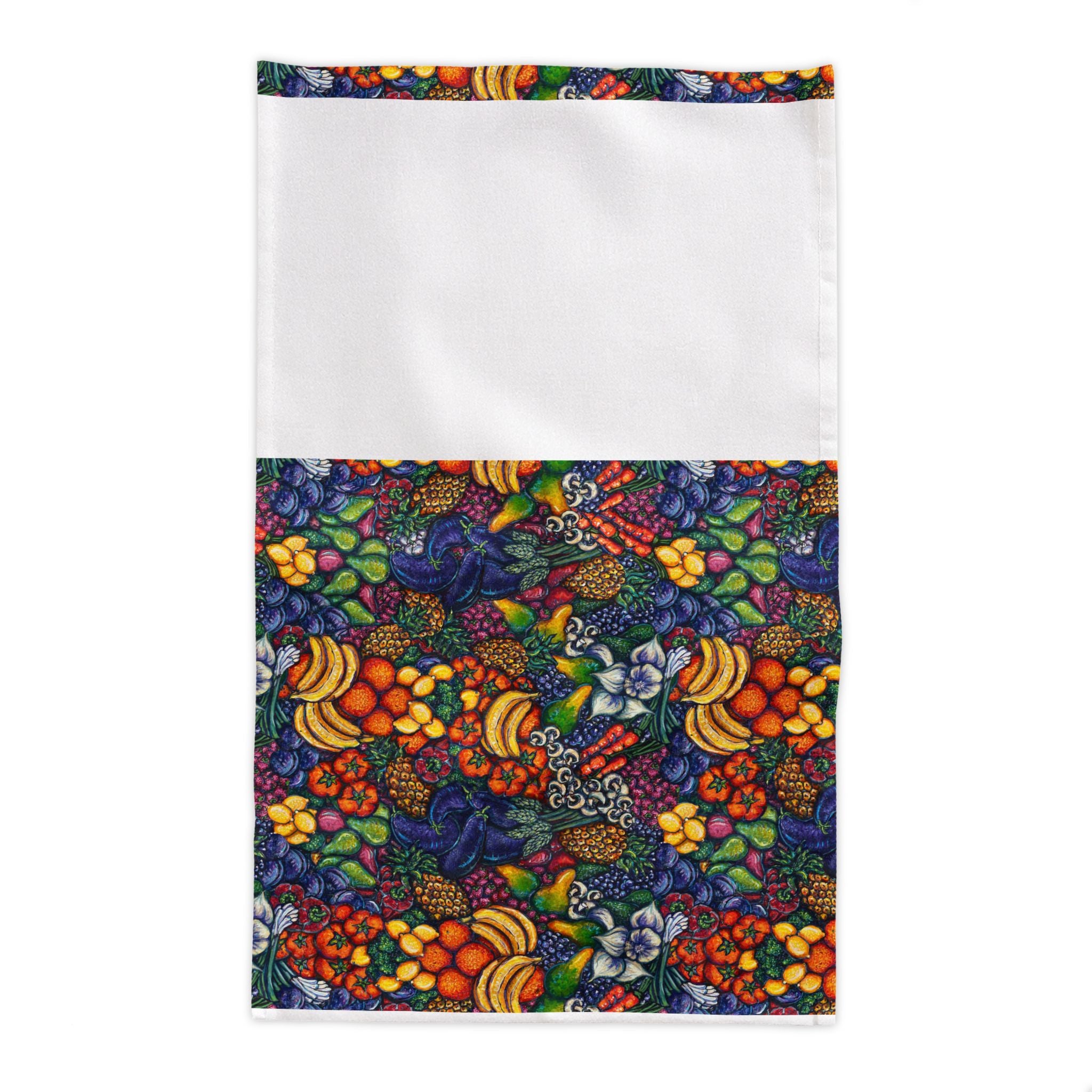 Colorful Harvest Fruit & Veg Tablecloth — Vibrant Garden Produce Pattern