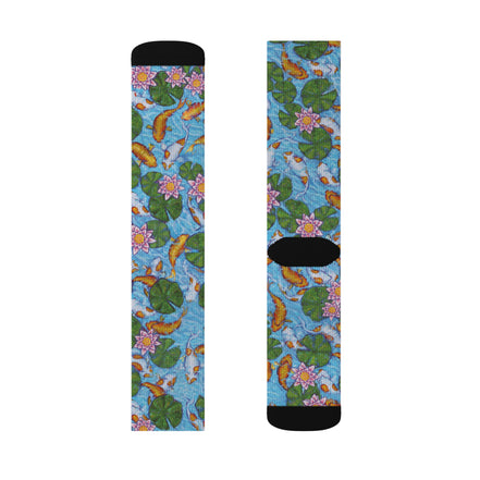 Tomatoes squared Pop Art Sublimation Socks — Colorful Retro Pattern Crew Socks