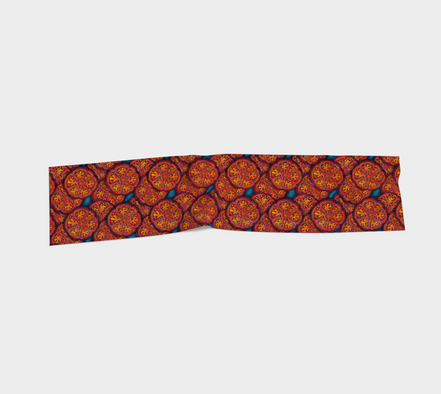Sliced tomato scarf 16 x 72