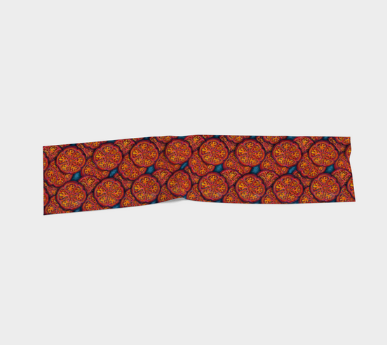 Sliced tomato scarf 16 x 72