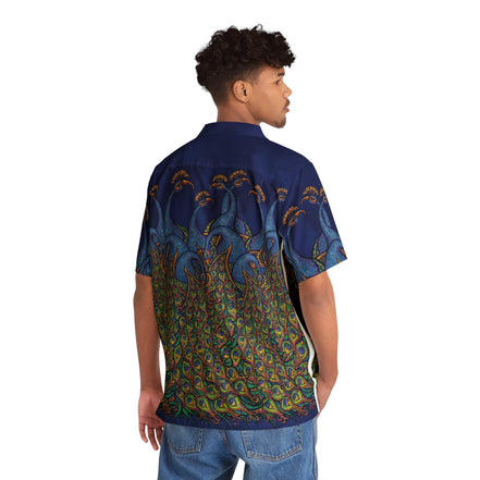 Peacock Love Hawaiian Shirt — Bold Art Print