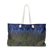 Peacock Print Weekender Bag — Vibrant Boho Travel Tote