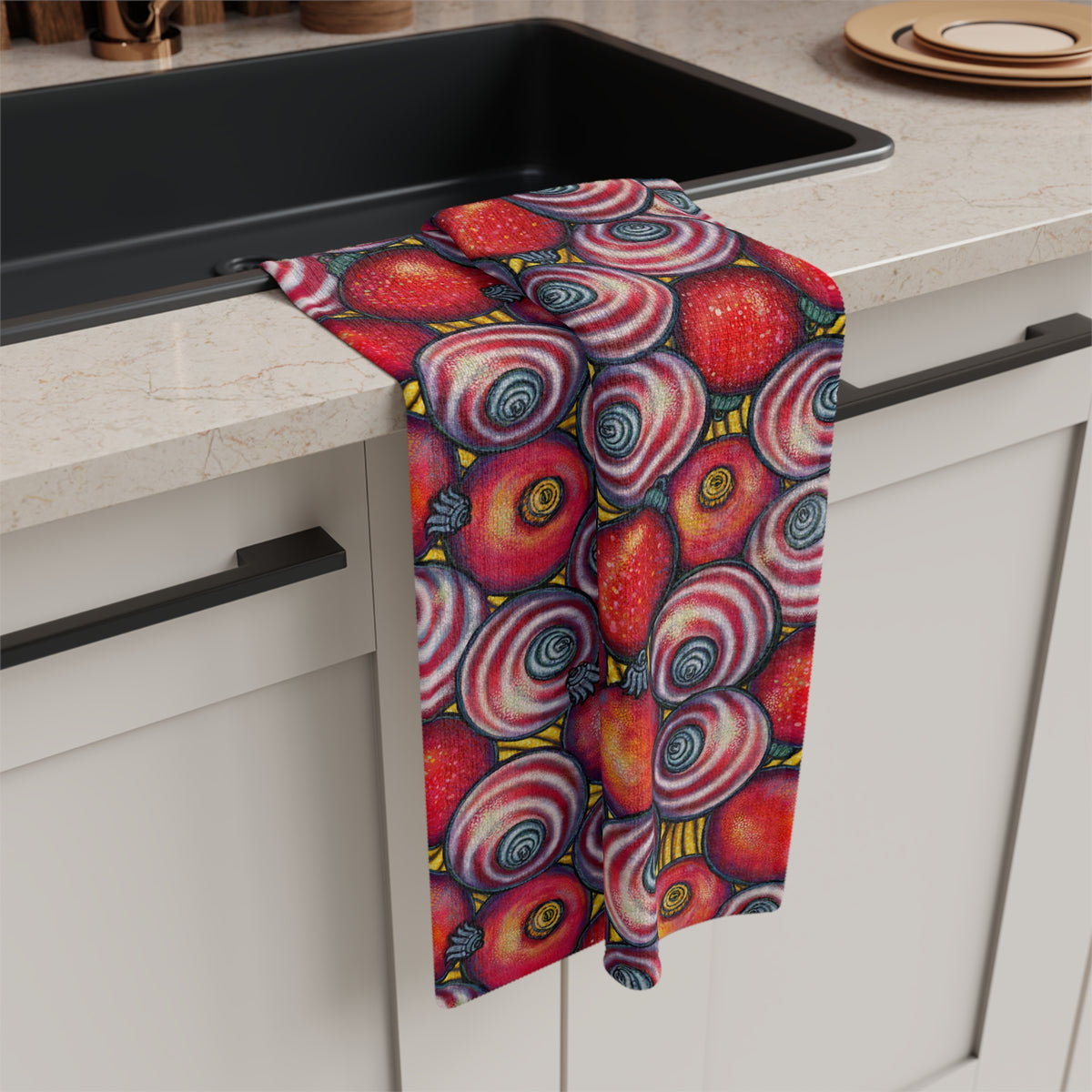 Copy of Mixed Fruit & Veggie Microfiber Tea Towel — Colorful Market Print