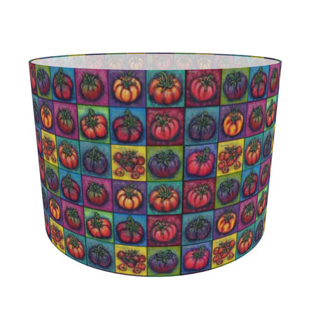 "Tomato Squared" Drum Lamp Shade