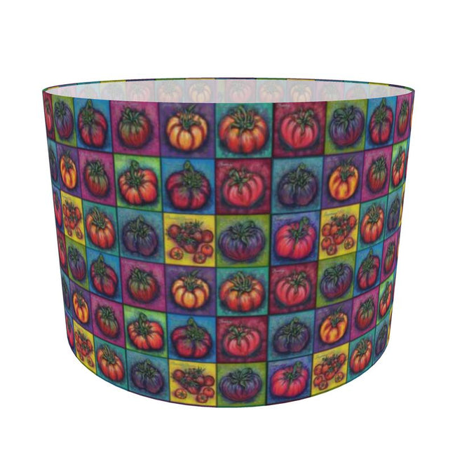 "Tomato Squared" Drum Lamp Shade