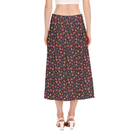 All-Over Print Women's High Slit Long Skirt