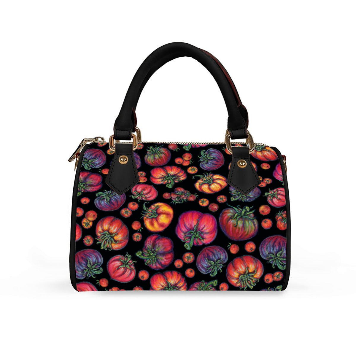 Classic Barrel-Shaped PU Leather Handbag