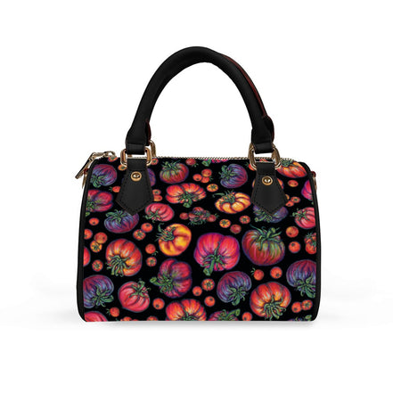 Classic Barrel-Shaped PU Leather Handbag