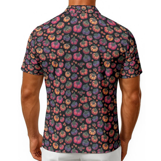 All-Over Print Men's Hawaiian Shirt With Button Closure