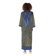 All-Over Print Women's Long Satin Kimono Robe