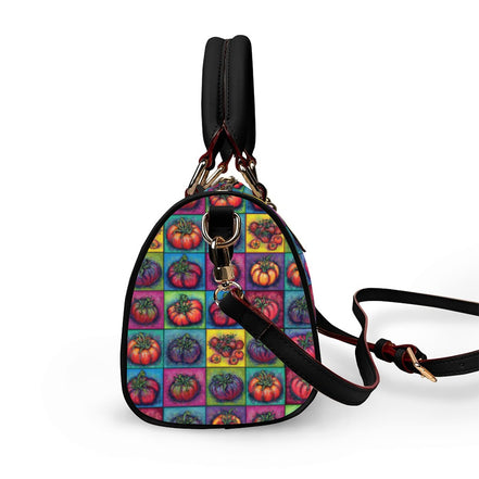 Classic Barrel-Shaped PU Leather Handbag