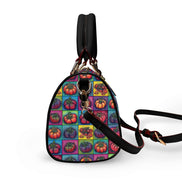 Classic Barrel-Shaped PU Leather Handbag