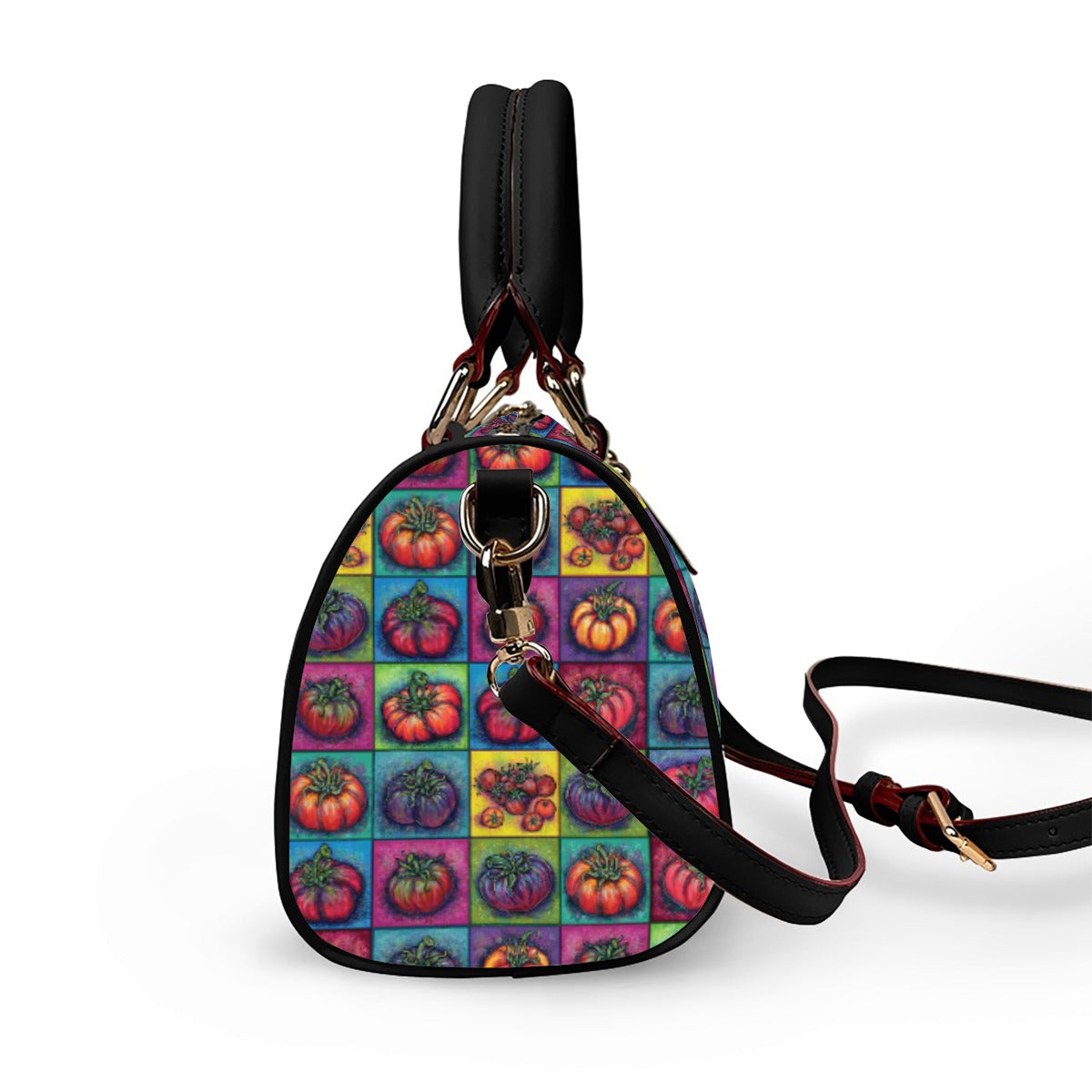 Classic Barrel-Shaped PU Leather Handbag