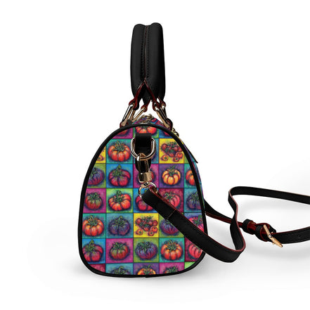 Classic Barrel-Shaped PU Leather Handbag