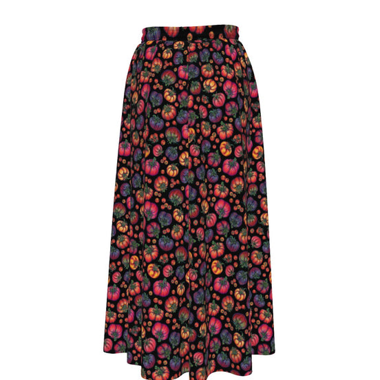All-Over Print Women's Maxi Chiffon Skirts With Lining