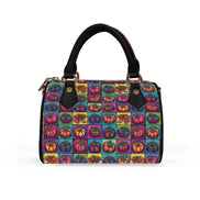 Classic Barrel-Shaped PU Leather Handbag