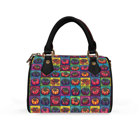 Classic Barrel-Shaped PU Leather Handbag