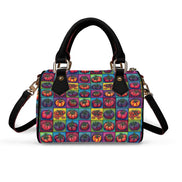 Classic Barrel-Shaped PU Leather Handbag