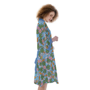 All-Over Print Women's Satin Kimono Robe