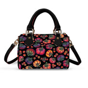 Classic Barrel-Shaped PU Leather Handbag