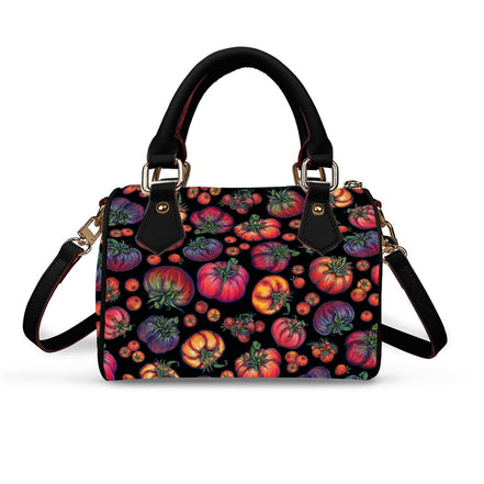 Classic Barrel-Shaped PU Leather Handbag