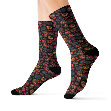 Airline Tomatoes Art Crew Socks