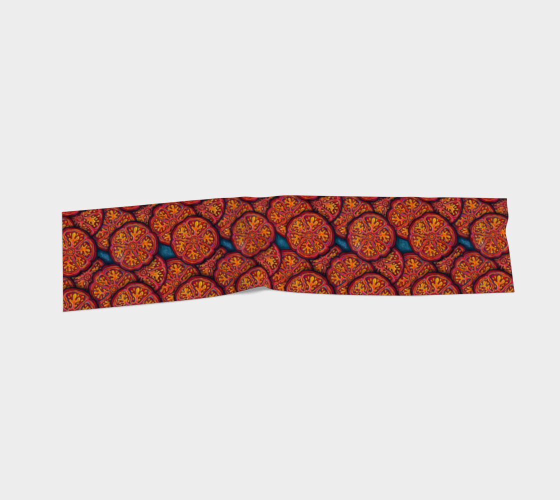 Sliced tomato scarf 16 x 72