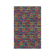 Retro Heirloom Tomato Pattern Tea Towel — Colorful Microfiber Kitchen Towel