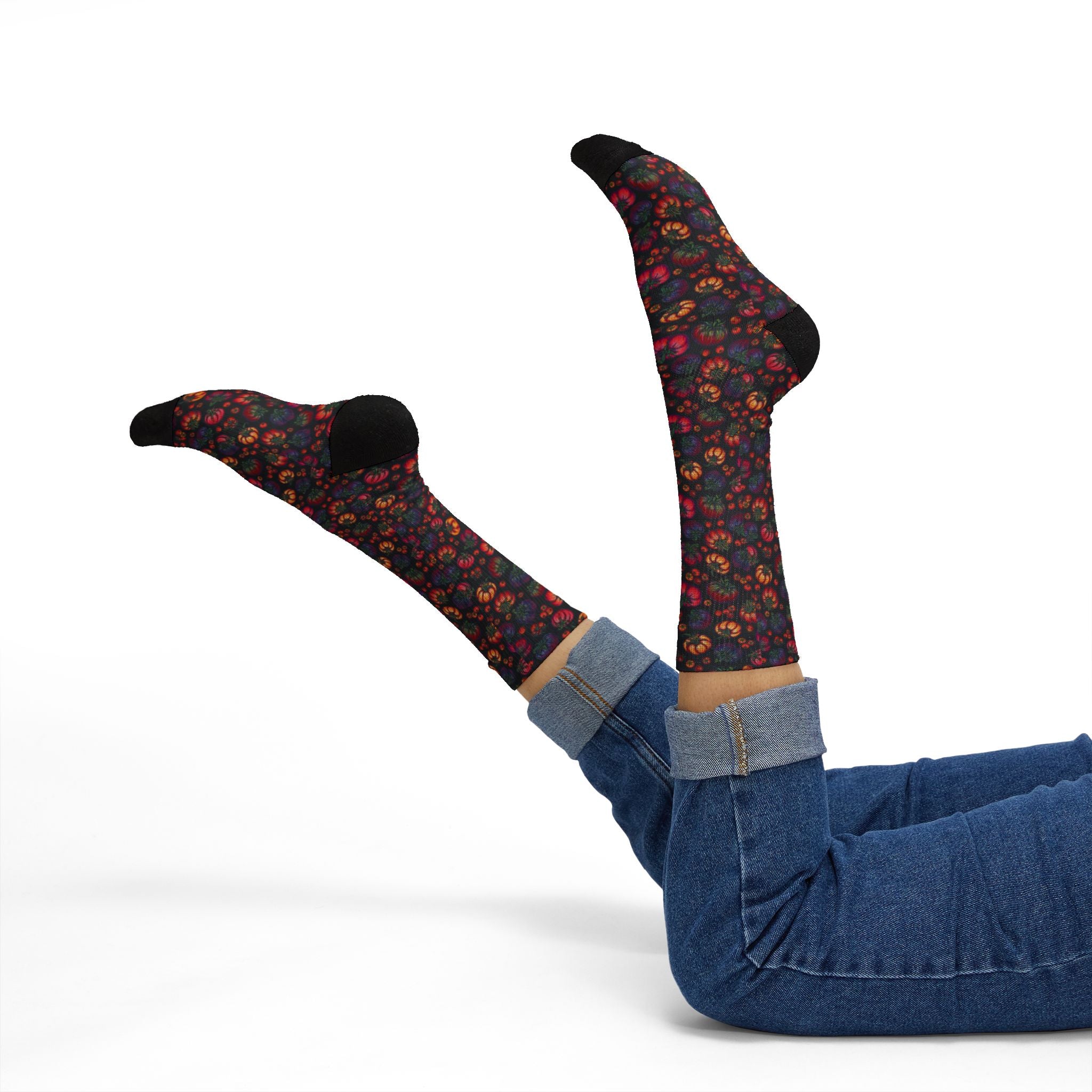 Airline Tomatoes Art Crew Socks