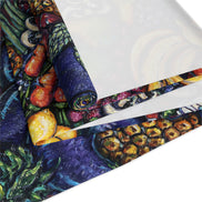 Fruit Harvest Table Runner — Colorful Botanical Cotton-Poly Table Decor