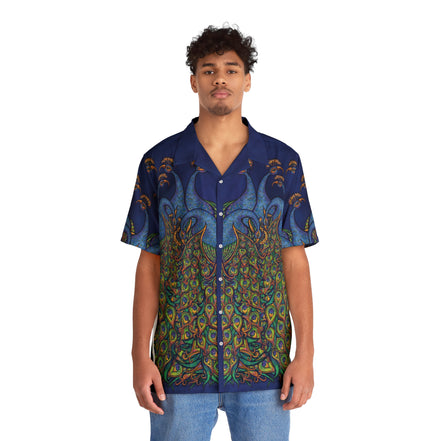Peacock Love Hawaiian Shirt — Bold Art Print
