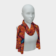 Sliced tomato scarf 16 x 72