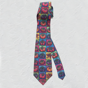 Tomato Squared Tie flat lay