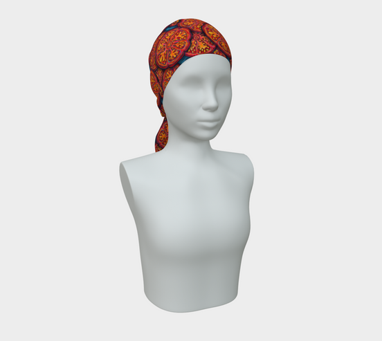 Sliced tomato scarf 16 x 72