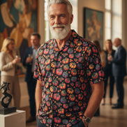 Distinguished man wearing Heirloom Tomatoes Men's Revere Shirt