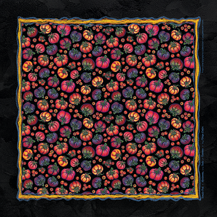 Heirloom Tomato Love Bandanna flat lay
