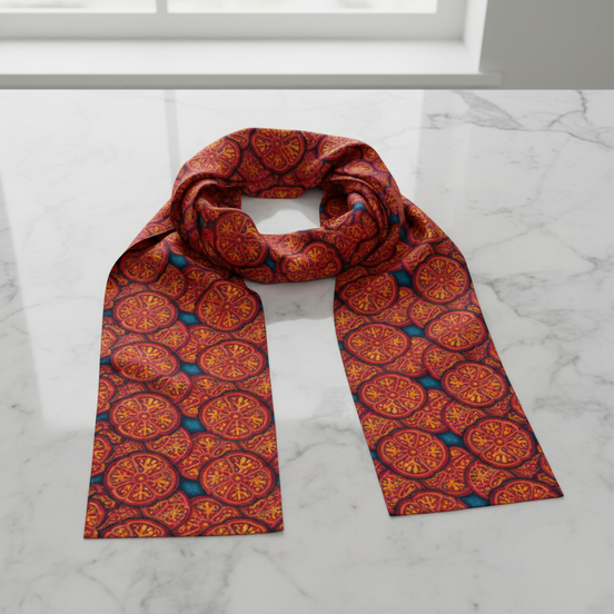 Sliced Tomato Scarf - Styled