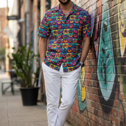Tomato Squared Premium Mens Revere Shirt - Lifestyle
